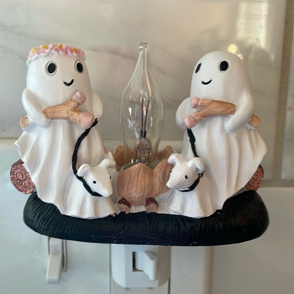 Ghost dog walking night light